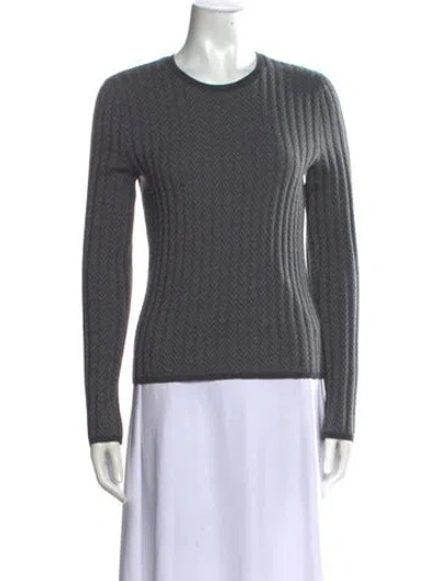 Pre-owned Polo Ralph Lauren Wool Patterned Sweater In Grey
