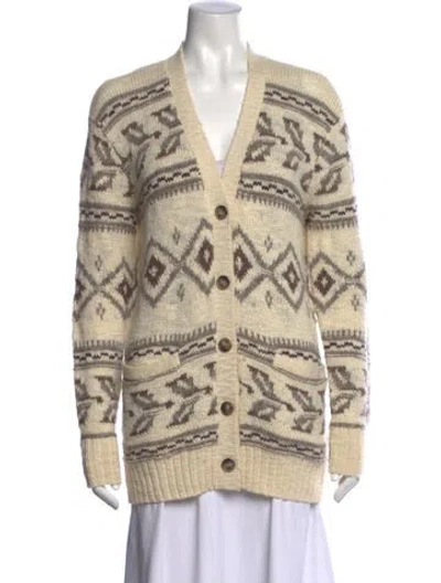 Pre-owned Polo Ralph Lauren Wool Patterned Sweater In Neutral