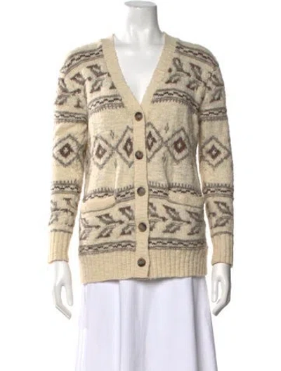 Pre-owned Polo Ralph Lauren Wool Patterned Sweater In Neutral