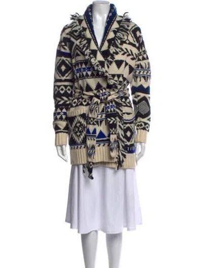 Pre-owned Polo Ralph Lauren Wool Patterned Sweater In Neutrals