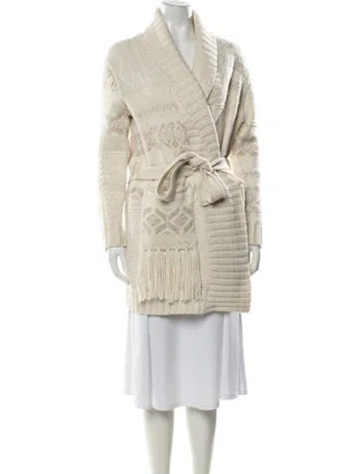 Pre-owned Polo Ralph Lauren Wool Patterned Sweater In Neutrals