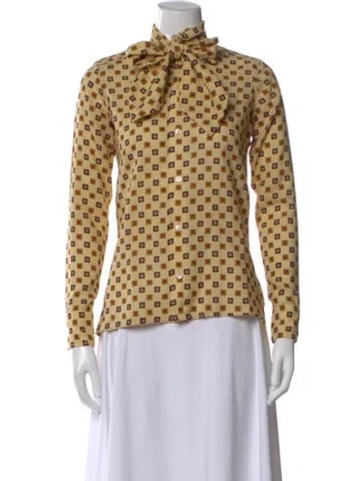 Pre-owned Polo Ralph Lauren Wool Patterned Top In Multi
