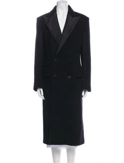 Pre-owned Polo Ralph Lauren Wool Peacoat In Blue