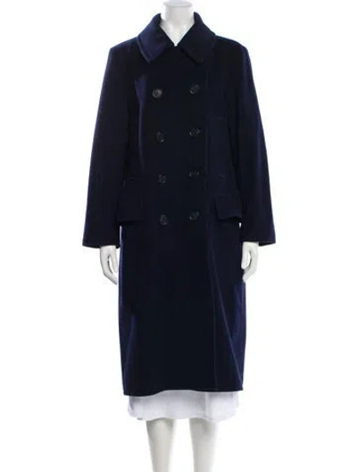 Pre-owned Polo Ralph Lauren Wool Peacoat In Blue