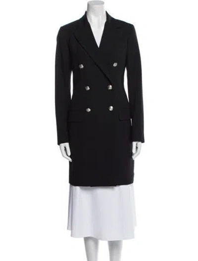 Pre-owned Polo Ralph Lauren Wool Peacoat In Blue