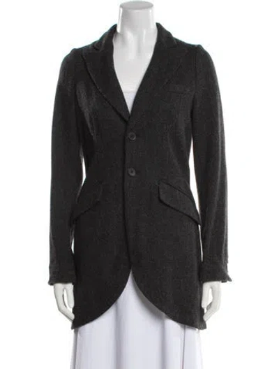 Pre-owned Polo Ralph Lauren Wool Peacoat In Gray