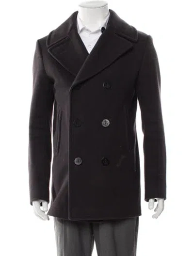 Pre-owned Polo Ralph Lauren Wool Peacoat In Gray