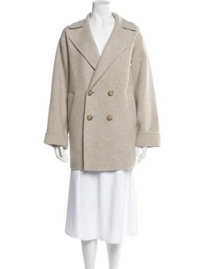 Pre-owned Polo Ralph Lauren Wool Peacoat In Neutral