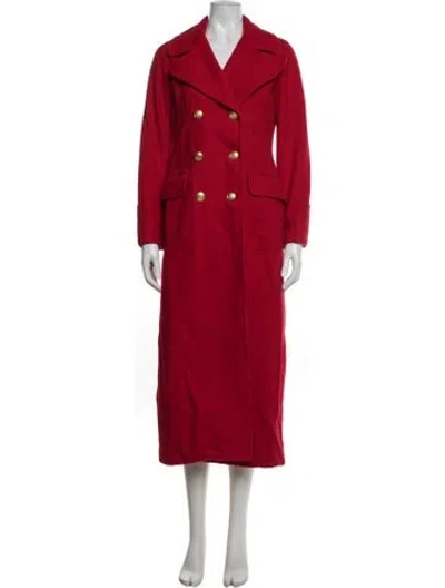 Pre-owned Polo Ralph Lauren Wool Peacoat In Red