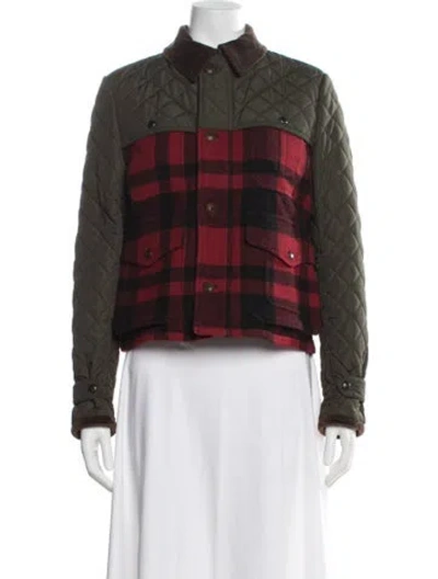 Pre-owned Polo Ralph Lauren Wool Plaid Print Jacket In Multi