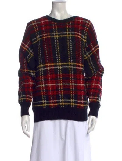 Pre-owned Polo Ralph Lauren Wool Plaid Print Sweater In Multi