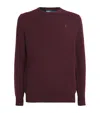 Polo Ralph Lauren Bordeaux Crewneck Sweater With Pony Logo Embroidered On The Front In Burgundy