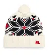 Polo Ralph Lauren Snowflake Wool Pompom Beanie In White