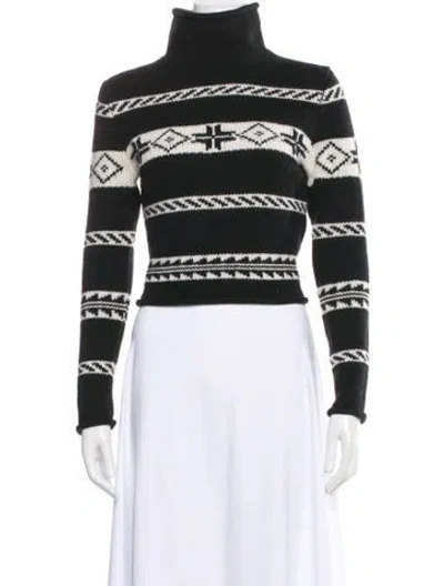 Pre-owned Polo Ralph Lauren Wool Printed Sweater In Gray