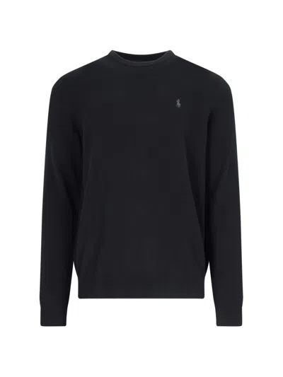 Polo Ralph Lauren Wool Pullover In Black  