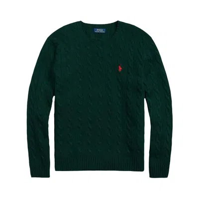 Pre-owned Polo Ralph Lauren Wool Pullover 'moss Agate' In Green