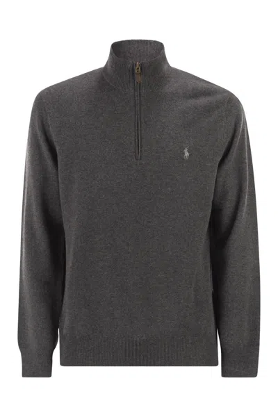 POLO RALPH LAUREN POLO RALPH LAUREN WOOL PULLOVER WITH HALF ZIP