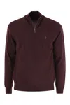 Polo Ralph Lauren Wool Pullover With Half Zip