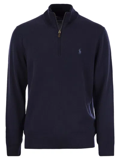 Polo Ralph Lauren Wool Pullover With Half Zip In Multi