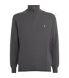 Polo Ralph Lauren Embroidered-logo Zip-up Cardigan In Grey