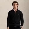 Polo Ralph Lauren Wool Quarter-zip Sweater In Polo Black