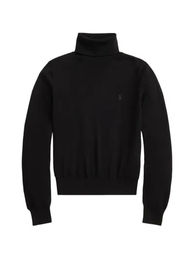 Polo Ralph Lauren Wool Rollneck Sweater In Black