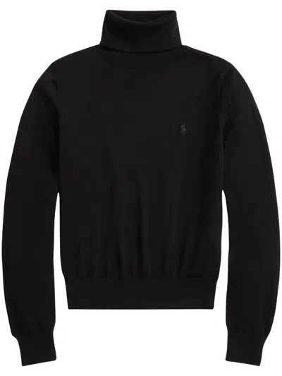 Polo Ralph Lauren Wool Rollneck Sweater In Black