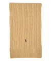 Polo Ralph Lauren Cable Scarf In Beige