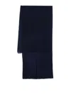Polo Ralph Lauren Semi-sheer Wool Scarf In Blue