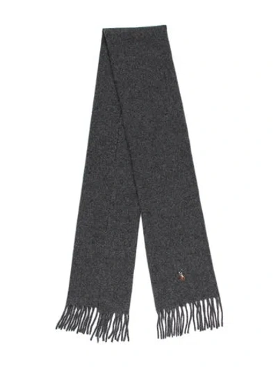 Pre-owned Polo Ralph Lauren Wool Scarf In Gray
