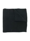Polo Ralph Lauren Ribbed Knit Wool Scarf In Grey