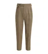 Polo Ralph Lauren Wool Silk-blend Tailored Trousers In Gray