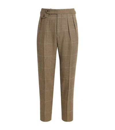 Polo Ralph Lauren Wool Silk-blend Tailored Trousers In Gray