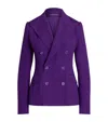 Polo Ralph Lauren Desmond Double-breasted Couture Suiting Wool Blazer In Purple
