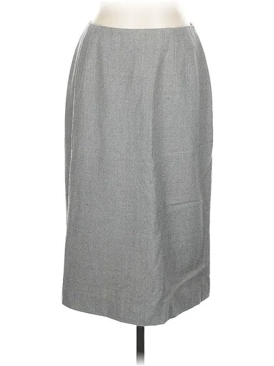 Pre-owned Polo Ralph Lauren Wool Skirt In Gray