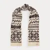Polo Ralph Lauren Wool Snowflake Scarf In Cream