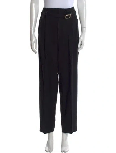 Pre-owned Polo Ralph Lauren Wool Straight Leg Pants In Black