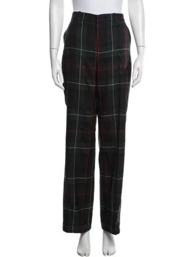 Pre-owned Polo Ralph Lauren Wool Straight Leg Pants In Black