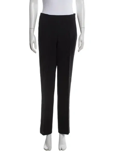 Pre-owned Polo Ralph Lauren Wool Straight Leg Pants In Black