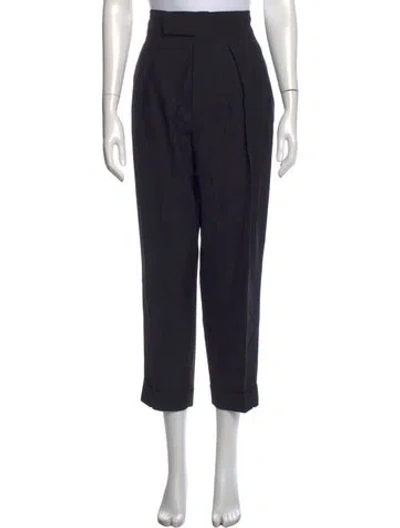 Pre-owned Polo Ralph Lauren Wool Straight Leg Pants In Black