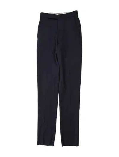 Pre-owned Polo Ralph Lauren Wool Straight Leg Pants In Blue