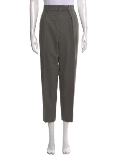 Pre-owned Polo Ralph Lauren Wool Straight Leg Pants In Gray