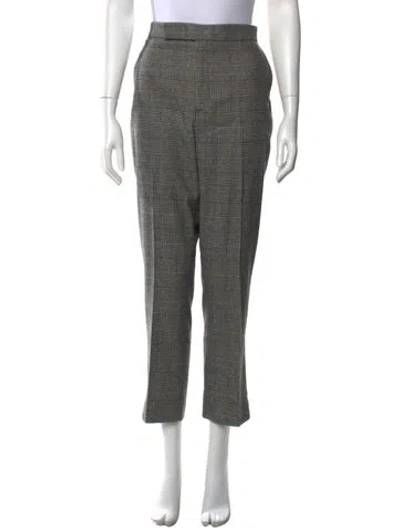 Pre-owned Polo Ralph Lauren Wool Straight Leg Pants In Gray