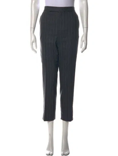Pre-owned Polo Ralph Lauren Wool Straight Leg Pants In Gray