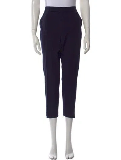 Pre-owned Polo Ralph Lauren Wool Straight Leg Pants W/ Tags In Blue