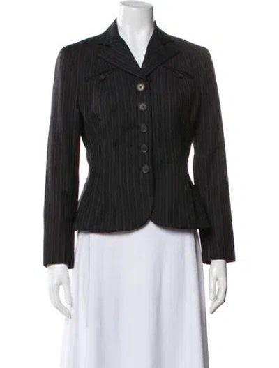 Pre-owned Polo Ralph Lauren Wool Striped Blazer In Blue