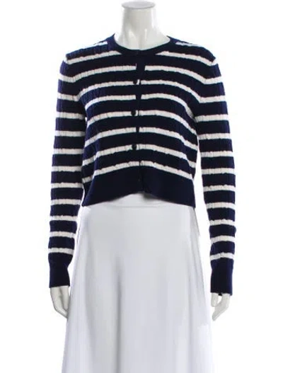 Pre-owned Polo Ralph Lauren Wool Striped Sweater In Blue