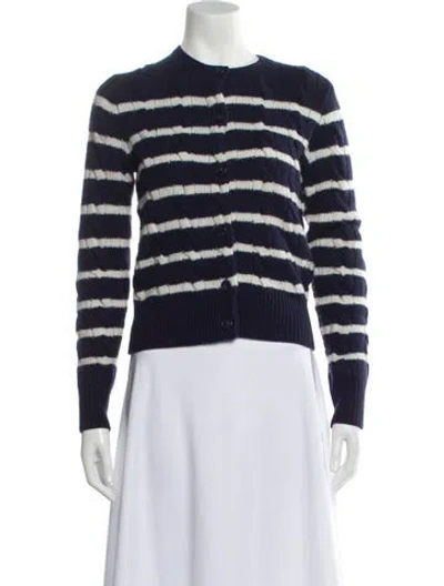 Pre-owned Polo Ralph Lauren Wool Striped Sweater In Blue