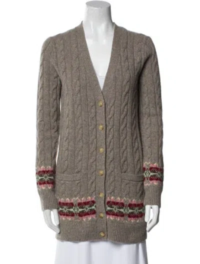 Pre-owned Polo Ralph Lauren Wool Striped Sweater In Gray