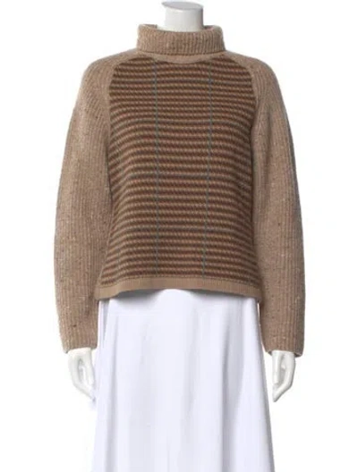 Pre-owned Polo Ralph Lauren Wool Striped Sweater In Neutral